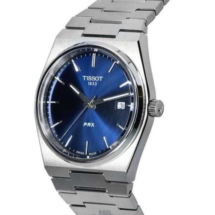 Orologio da uomo Tissot PRX T-Classic in acciaio inossidabile con quadrante blu al quarzo T137.410.11.041.00 T1374101104100 100M