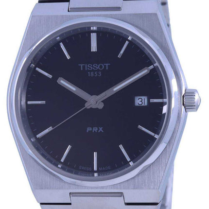 Orologio da uomo Tissot T-Classic PRX quadrante nero al quarzo T137.410.11.051.00 T1374101105100 100M
