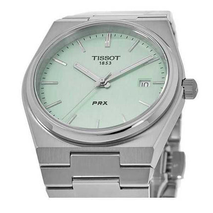 Tissot T-Classic PRX acciaio inossidabile quadrante verde chiaro al quarzo T137.410.11.091.01 orologio unisex 100M