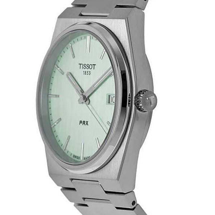 Tissot T-Classic PRX acciaio inossidabile quadrante verde chiaro al quarzo T137.410.11.091.01 orologio unisex 100M