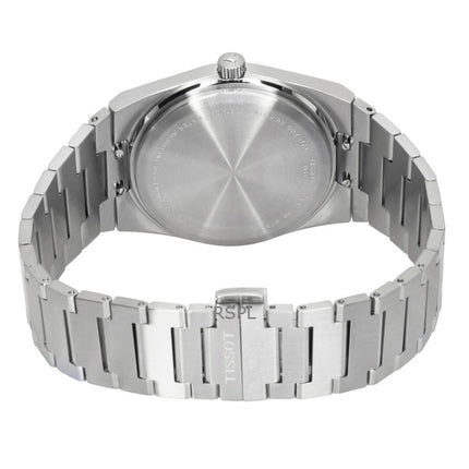 Orologio da uomo Tissot PRX al quarzo con quadrante rosso e cassa in acciaio inossidabile, modello T137.410.11.421.00, impermeabile fino a 100 metri.
