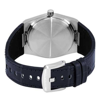 Orologio da uomo Tissot T-Classic PRX cinturino in pelle quadrante blu al quarzo T137.410.16.041.00 100M