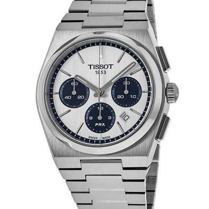 Orologio da uomo Tissot PRX T-Classic cronografo quadrante bianco automatico T137.427.11.011.01 100M