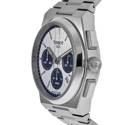 Orologio da uomo Tissot PRX T-Classic cronografo quadrante bianco automatico T137.427.11.011.01 100M