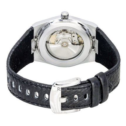 Orologio da uomo Tissot PRX in acciaio Damasco con cinturino sintetico, quadrante grigio, movimento automatico T137.807.96.081.00, impermeabile fino a 100 metri.