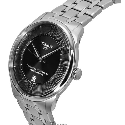 Tissot Chemin Des Tourelles Powermatic 80 Acciaio Inox Quadrante Gunmetal Automatico T139.407.11.068.00 Orologio da Uomo