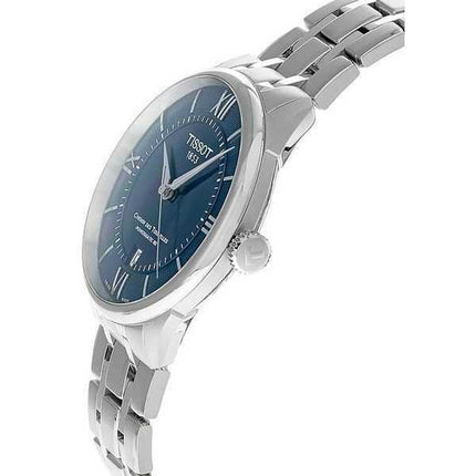 Orologio unisex Tissot T-Classic Chemin Des Tourelles Powermatic 80 quadrante blu automatico T139.807.11.048.00