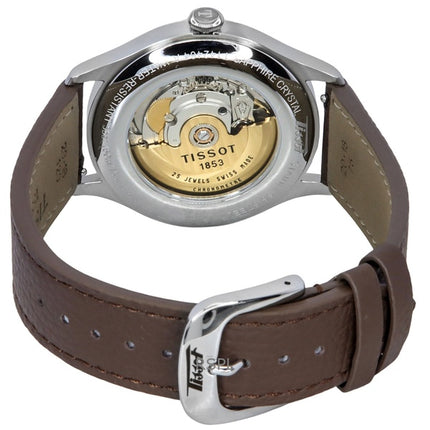 Orologio da uomo Tissot Heritage 1938 con cinturino in pelle e quadrante antracite, automatico, T142.464.16.062.00