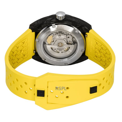 Orologio da uomo Tissot Sideral S con cinturino sintetico e quadrante nero, automatico, subacqueo, T145.407.97.057.00, 300 m