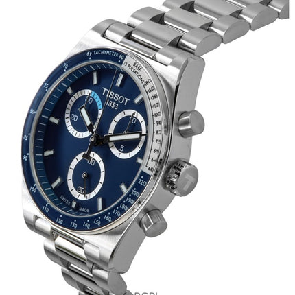 Orologio da uomo Tissot PR516 Cronografo in acciaio inossidabile con quadrante blu al quarzo T149.417.11.041.00 100M