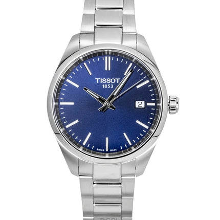 Orologio da donna Tissot PR 100 in acciaio inossidabile con quadrante blu, movimento al quarzo, modello T150.210.11.041.00, impermeabile fino a 100 metri.