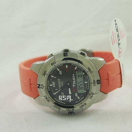 Tissot T-Touch Titanium Orange Rubber T33.7.878.92 T33787892 Orologio da uomo