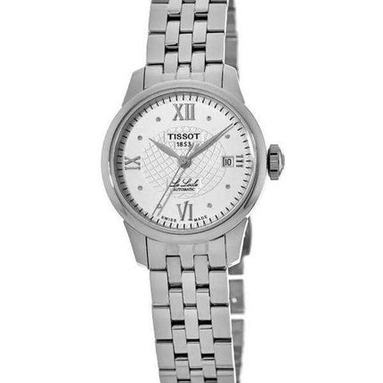 Orologio Tissot T-Classic Le Locle Diamond Accents Quadrante argento automatico T41.1.183.16 T41118316 Orologio da donna