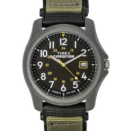 Orologio da uomo Timex Expedition Camper cinturino in tessuto quadrante nero al quarzo T42571
