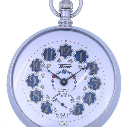 Tissot T-Pocket quadrante bianco meccanico T82.6.611.42 T82661142 Orologio da tasca