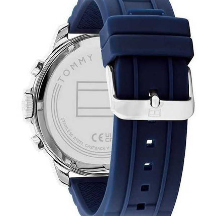 Orologio da uomo Tommy Hilfiger Luca con cinturino in silicone multifunzione quadrante blu al quarzo 1710489