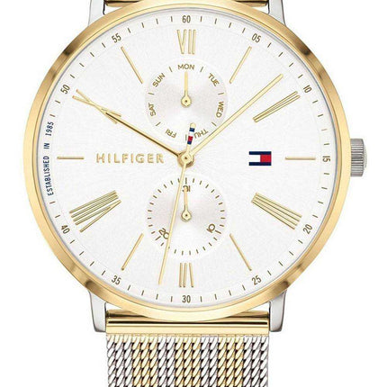 Orologio da donna Tommy Hilfiger Jenna quadrante bianco bicolore in acciaio inossidabile al quarzo 1782074