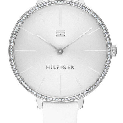 Orologio da donna Tommy Hilfiger Kelly quadrante argento cinturino in pelle al quarzo 1782109