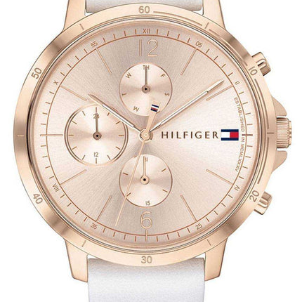 Orologio da donna Tommy Hilfiger Madison quadrante in oro rosa con cinturino in pelle al quarzo 1782193