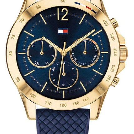 Orologio da donna Tommy Hilfiger Haven quadrante blu cinturino in silicone al quarzo 1782198