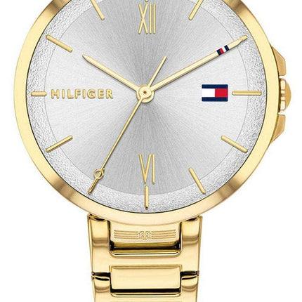 Orologio da donna Tommy Hilfiger Reade quadrante argentato tono oro in acciaio inossidabile al quarzo 1782207
