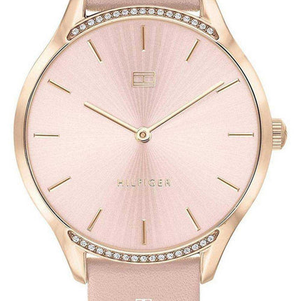 Orologio da donna Tommy Hilfiger Crystal Accents con cinturino in pelle al quarzo 1782215