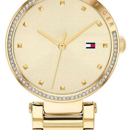 Tommy Hilfiger Lynn Crystal Accents Gold Tone Stainless Steel Quartz 1782235 Water Orologio da donna
