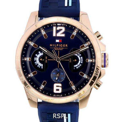 Orologio da uomo Tommy Hilfiger Decker con quadrante blu multifunzione al quarzo 1791474