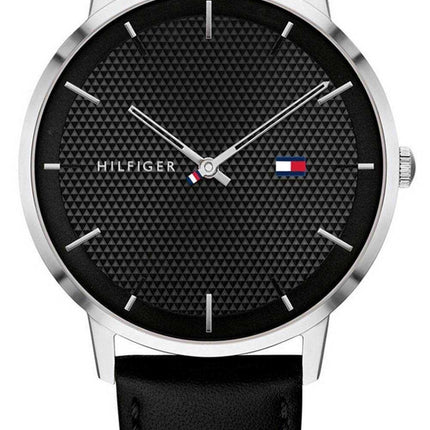 Orologio da uomo Tommy Hilfiger James quadrante nero cinturino in pelle al quarzo 1791651