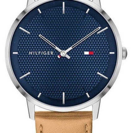 Orologio da uomo Tommy Hilfiger James quadrante blu cinturino in pelle al quarzo 1791652
