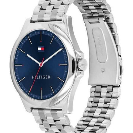 Orologio da uomo Tommy Hilfiger Barclay in acciaio inossidabile con quadrante blu al quarzo 1791713