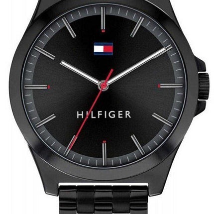 Orologio da uomo Tommy Hilfiger Barclay quadrante nero in acciaio inossidabile al quarzo 1791714