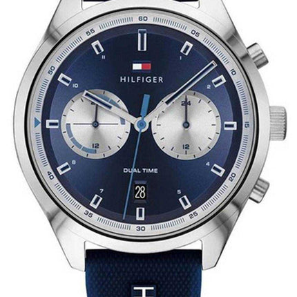 Orologio da uomo Tommy Hilfiger Bennett quadrante blu cinturino in silicone al quarzo 1791781