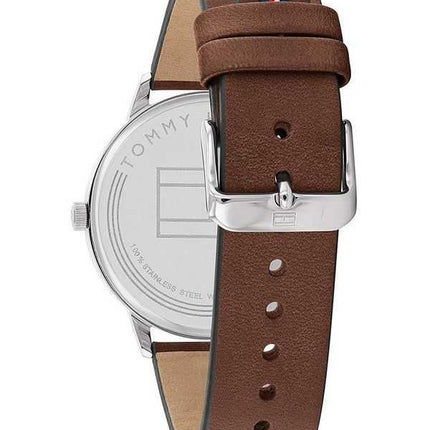 Tommy Hilfiger Hendrix cinturino in pelle quadrante grigio quarzo 1791840 orologio da uomo