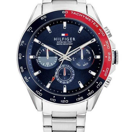 Orologio da uomo Tommy Hilfiger multifunzione in acciaio inossidabile con quadrante blu al quarzo 1791968