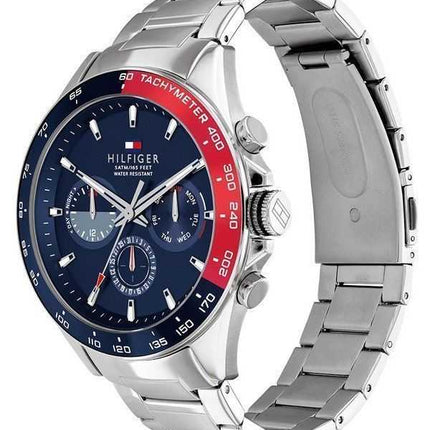 Orologio da uomo Tommy Hilfiger multifunzione in acciaio inossidabile con quadrante blu al quarzo 1791968