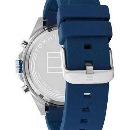 Orologio da uomo Tommy Hilfiger Max con cinturino in silicone multifunzione quadrante blu al quarzo 1791970