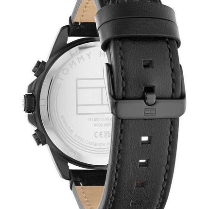 Orologio da uomo Tommy Hilfiger LARS con cinturino in pelle multifunzione quadrante nero al quarzo 1792062
