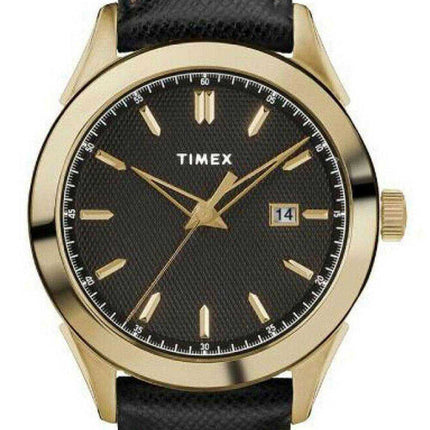 Orologio da uomo Timex Torrington quadrante nero con cinturino in pelle al quarzo TW2R90400