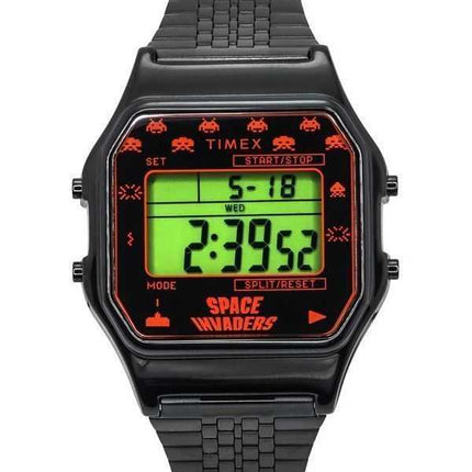 Timex T80 X Space Invaders orologio digitale al quarzo in acciaio inossidabile TW2V30200 unisex