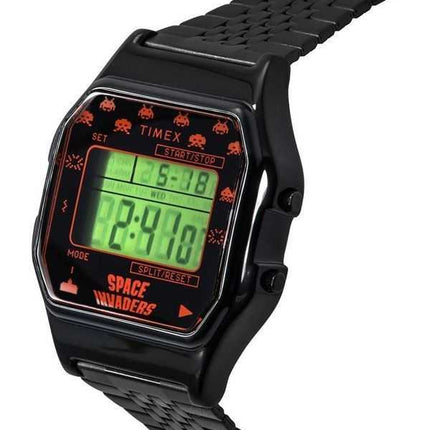 Timex T80 X Space Invaders orologio digitale al quarzo in acciaio inossidabile TW2V30200 unisex
