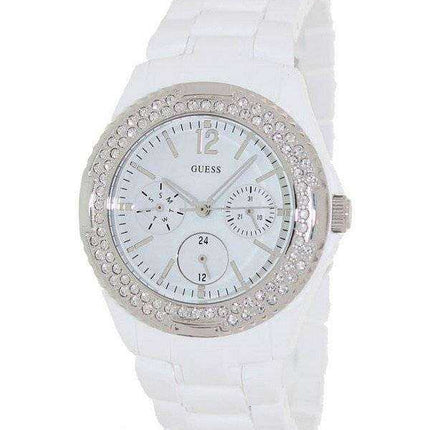 Orologio da donna Guess al quarzo tono argento in plastica bianca U0062L7
