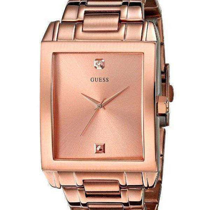 Orologio da uomo Guess Diamond Accent in oro rosa con quarzo in acciaio inossidabile U0102G2