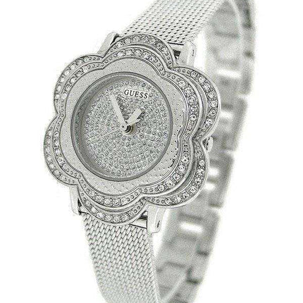 Orologio da donna Guess Silver Tone Floral Mesh U0139L1
