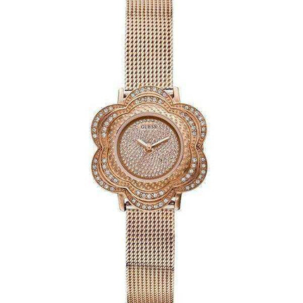 Orologio da donna Guess Rose Gold Tone Floral Mesh U0139L3