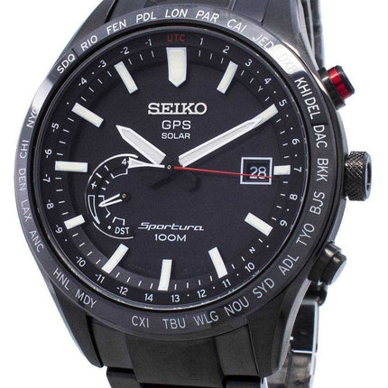 Orologio da uomo Seiko Sportura ricondizionato Solar World Time Orologio da uomo SSF005 SSF005J1 SSF005J fabbricato in Giappone