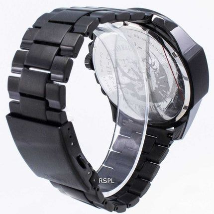 Orologio da uomo Diesel con quadrante marrone placcato ionico nero ristrutturato DZ4318