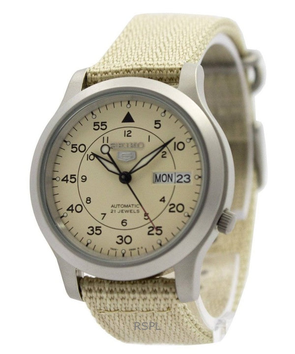 Orologio da uomo Seiko 5 Military con cinturino in nylon automatico SNK803K2, ricondizionato