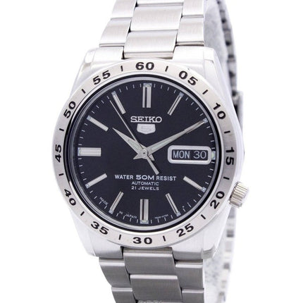 Orologio da uomo Seiko 5 SNKE01J1, ricondizionato, automatico, con quadrante nero e 21 rubini