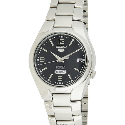 Orologio da uomo Seiko 5 ricondizionato con quadrante nero automatico SNK623K1